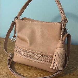 NWOT Brighton Ferrara CALDERA Bucket Bag Taupe Soft Leather MSRP $540
